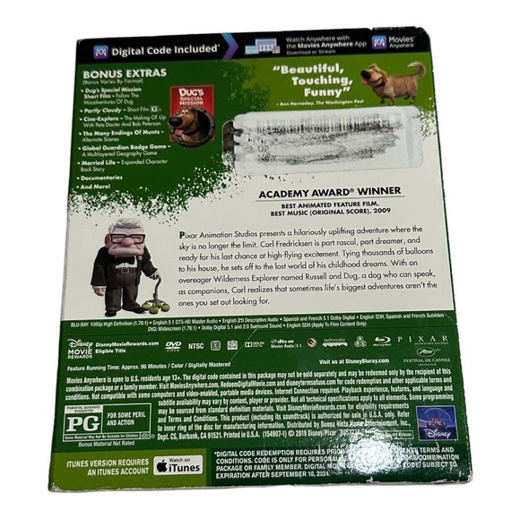 Disney Pixar UP Blu-Ray DVD Multi-screen Edition - Picture 2 of 4